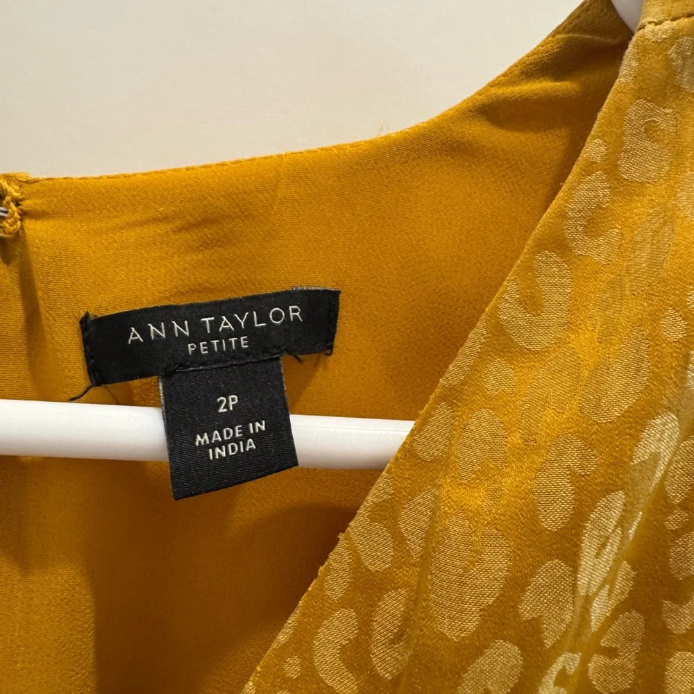 Ann Taylor Long Sleeve Faux Wrap Dress - Picture 4 of 7